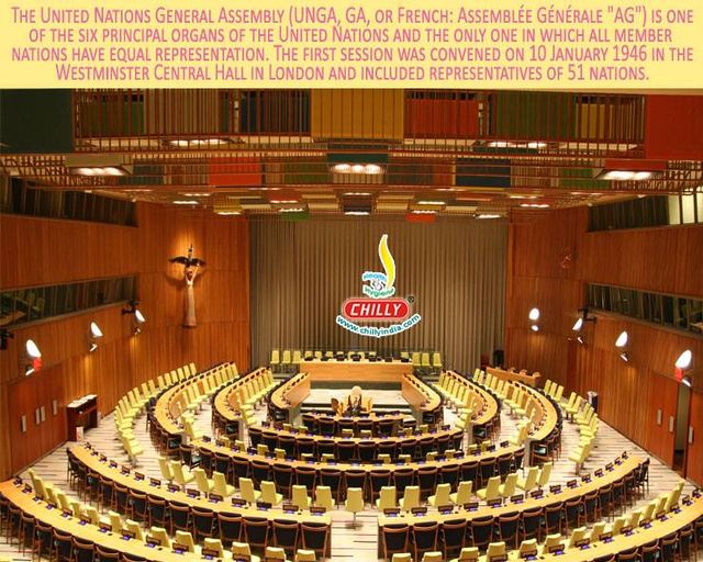 The United Nations General Assembly (UNGA) is one of the six principal